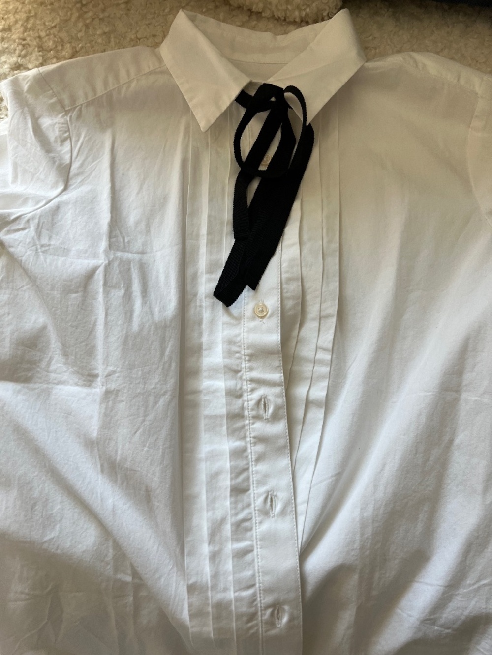 NWT - GAP Perfect Shirt with Pleats and Bolero Tie - XS